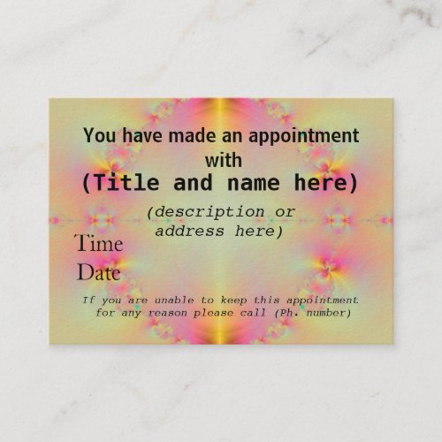 Appointment Cards Business Card
