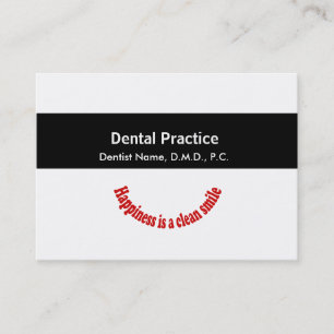 Appointment Dentistry Medical Black Middle Band Card