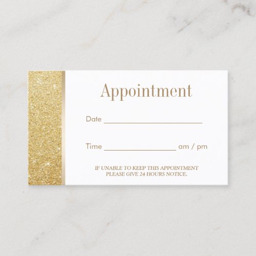 Appointment Elegant Gold Glitter Modern