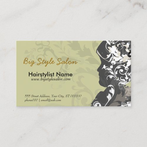 Vintage Feel Figure  Fashionable Business Card Template