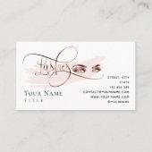 Appointment makeup artist lashes eyes brows business card (Back)