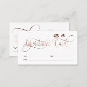 Appointment makeup artist lashes eyes brows business card (Front/Back)