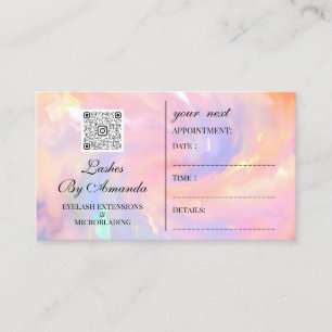 Appointment Makeup Hair Logo Nails Qr Holograph Card