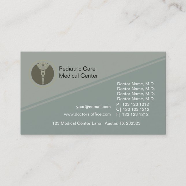 Appointment Medical Doctor's Office Patient Care Card (Front)