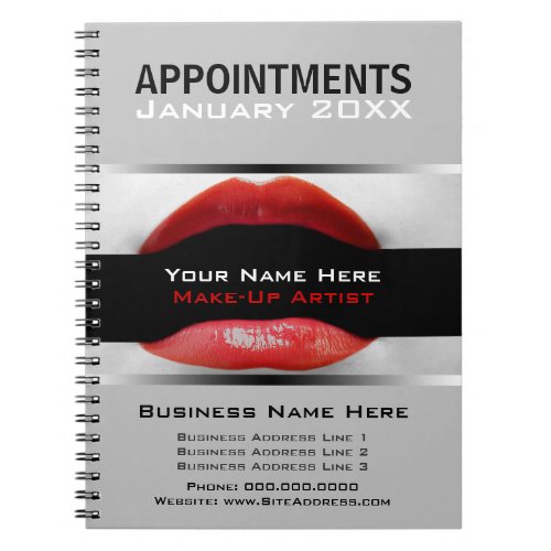 Appointment Note Book For Make_Up Artists