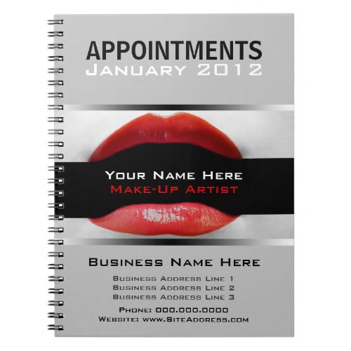 Appointment Note Book For Make_Up Artists