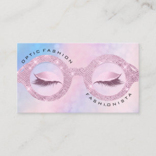 Appointment Optic Holograph Pink Eyes Glasses Calling Card