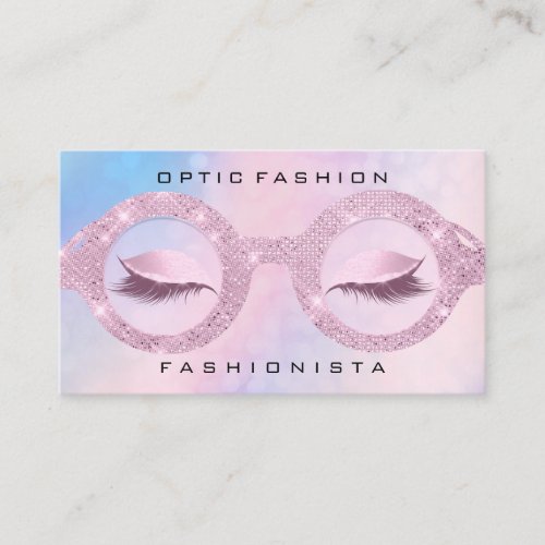 Appointment Optic Holographic  Pink Eyes Glasses Calling Card