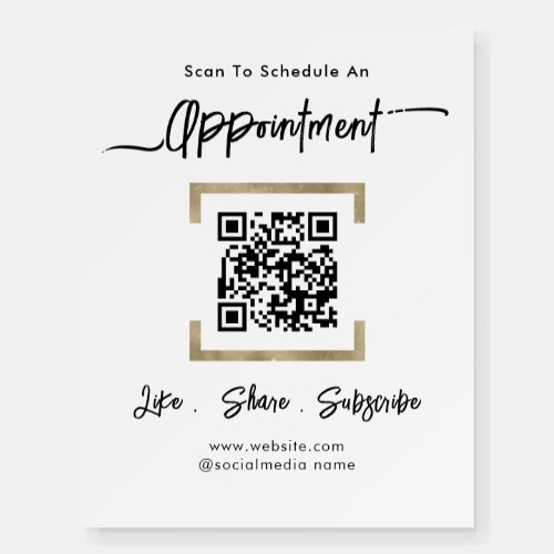 Appointment QR Code Business Foam Boards