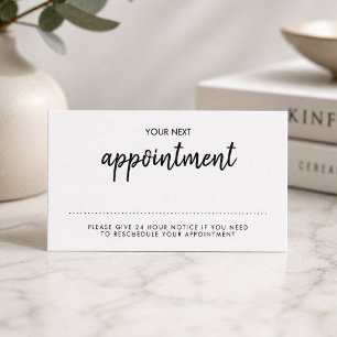 Appointment Reminder Card   Modern Minimal White