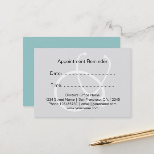 Appointment reminder cards for family doctor
