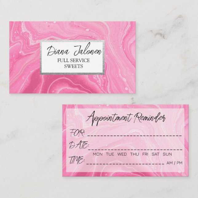 Appointment Reminder Cards Hair Salon (Front/Back)