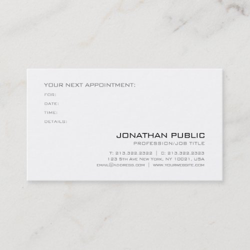 Appointment Reminder Clean Sophisticated Plain