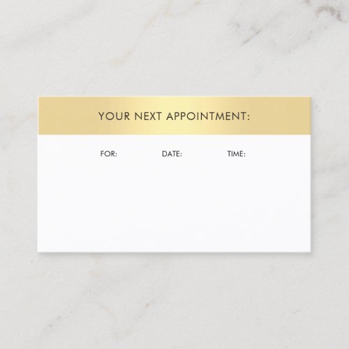 Appointment Reminder Creative Gold Look Template