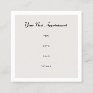 Appointment Reminder Elegant Design Plain Trendy