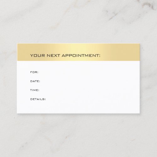 Appointment Reminder Elegant Gold Look Template