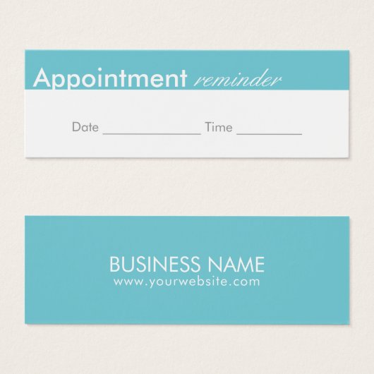 Appointment Reminder Elegant Minimal (Front & Back)