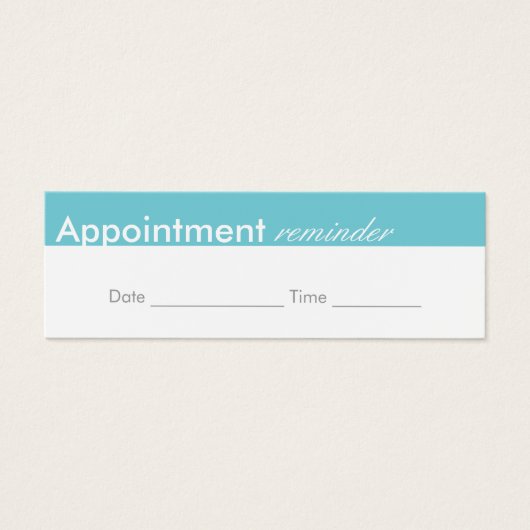 Appointment Reminder Elegant Minimal (Front)