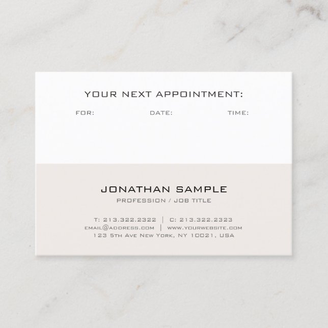Appointment Reminder Elegant Template Modern (Front)