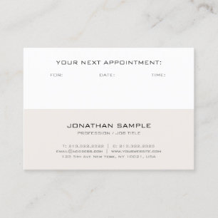 Appointment Reminder Elegant Template Modern Card