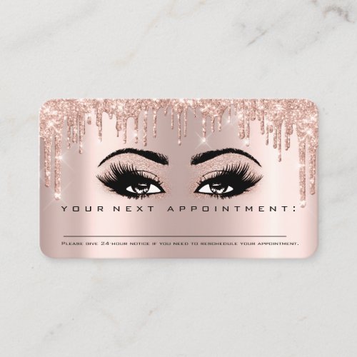 Appointment Reminder Eyelashes Makeup Instagra Business Card