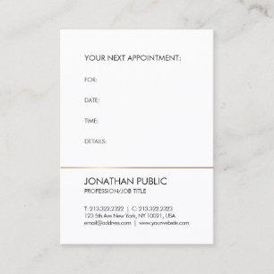 Appointment Reminder Gold Elegant Plain Trendy
