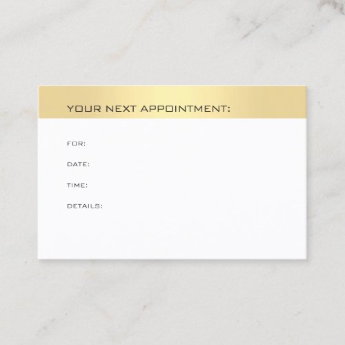 Appointment Reminder Gold Look Modern Template