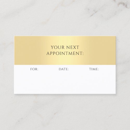 Appointment Reminder Gold White Elegant Template