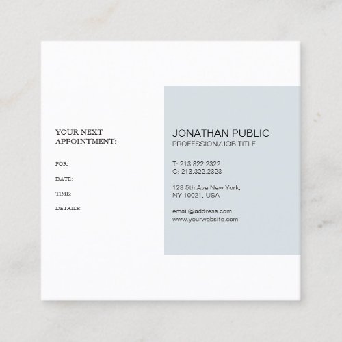 Appointment Reminder Modern Classy Simple Design