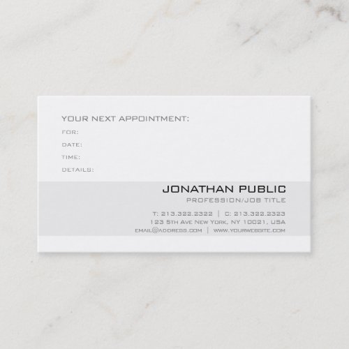 Appointment Reminder Modern Elegant Minimal Design