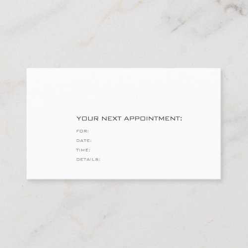 Appointment Reminder Modern Elegant Simple Plain