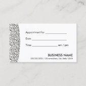 Appointment Reminder Modern Snow Leopard Print (Front)