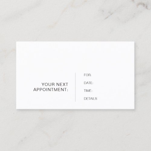 Appointment Reminder Modern Stylish Clean Plain