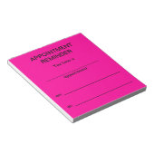 Appointment Reminder Notepad - Bright Pink (Angled)