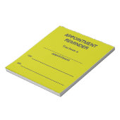 Appointment Reminder Notepad -Bright Yellow (Rotated)