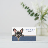 Appointment Reminder pet goomer & Pet care Business Card (Standing Front)