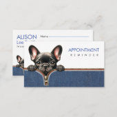 Appointment Reminder pet goomer & Pet care Business Card (Front/Back)