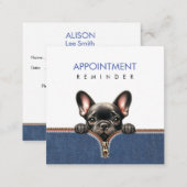 Appointment Reminder pet goomer & Pet care Square Business Card (Front/Back)