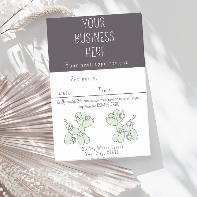 Appointment reminder Pet grooming balloon dog Post-it Notes (Creator Uploaded)