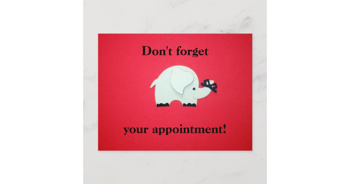 Appointment reminder postcard Zazzle