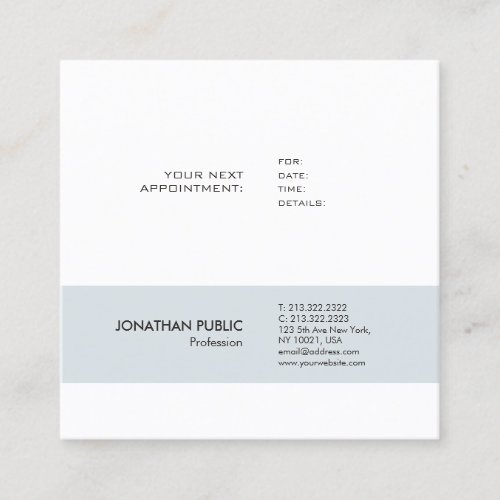 Appointment Reminder Professional Clean Chic Plain