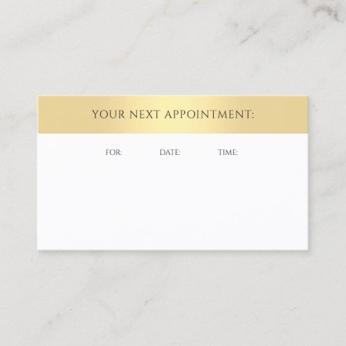 Appointment Reminder Stylish Gold Look Template