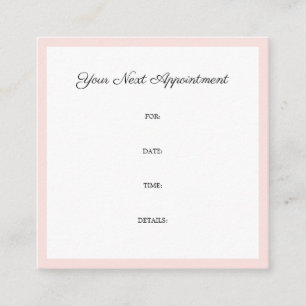 Appointment Reminder Trendy Elegant Design Plain