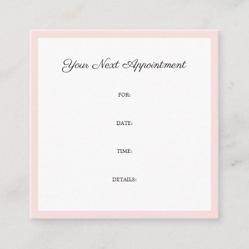 Appointment Reminder Trendy Elegant Design Plain