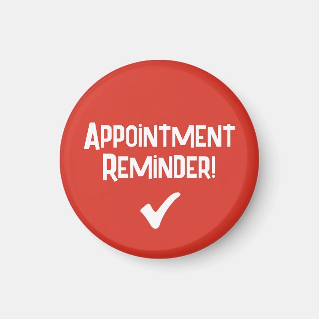 Appointment Reminder with Checkmark Magnet (Front)