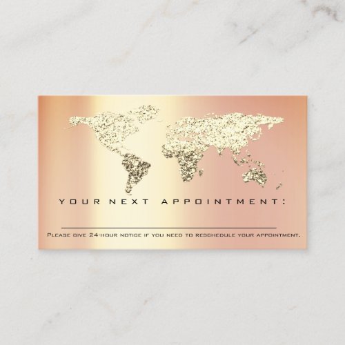 Appointment Reminder Word Map Gold Trader Finance Business Card
