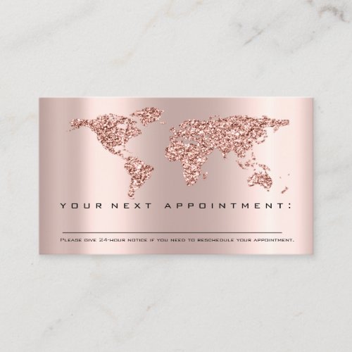 Appointment Reminder Word Map Trader Finances Business Card
