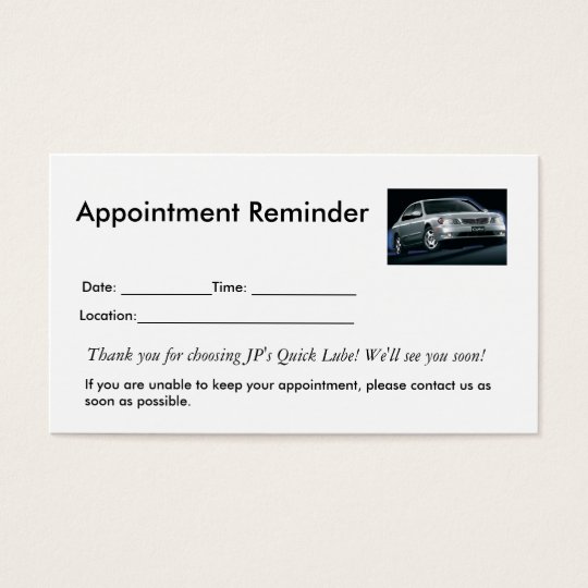 Appointment Reminders Business Card | Zazzle.com