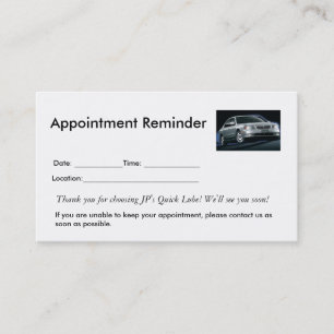 Appointment Reminders Card