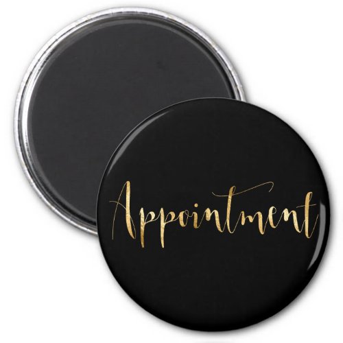 Appointment Time Management Planner Black Gold Magnet